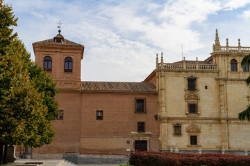 Facade of school Saint Pedro y San Pablo in Alcala de Henares, Madrid, Spain