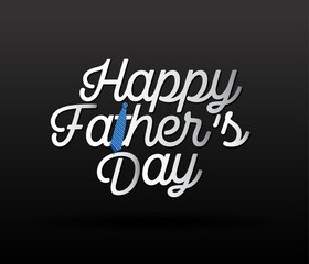Happy father`s day calligraphy greeting card