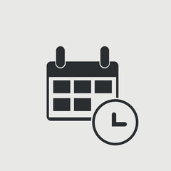 Calendar schedule vector icon illustration sign