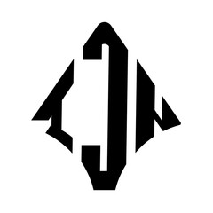 IJN logo. IJN logo letter logo design vector image. IJN letter logo design. IJN modern and creative letter logo. 3 letter logo Vector Art Stock Images.  