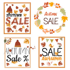 Set with autumn sale, 4 variations
