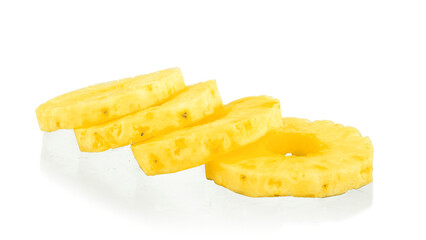 Peeled and sliced fresh pineapple