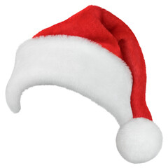 Santa Claus hat or Christmas red cap isolated on white background - 540205810