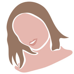 Woman portrait. Hand drawn illustration