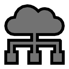 Cloud Network Vector Icon