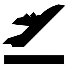 Plane Take Off Vector Icon