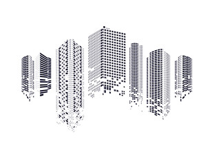 building vector illustration. architecture skyscraper object isolated background