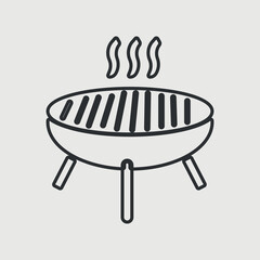 BBQ stand vector icon illustration sign