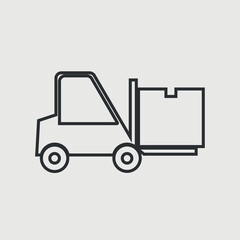 Delivery machine vector icon illustration sign