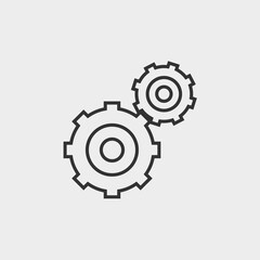 Gear vector icon illustration sign