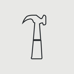 Hammer vector icon illustration sign