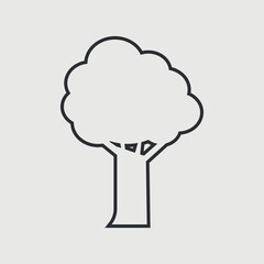 Tree scale vector icon illustration sign