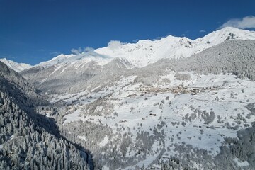 montagna neve panorama 