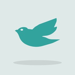 Bird vector icon illustration sign