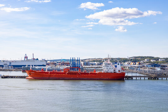 Oil/Chemical Tanker STENBERG is currently located at Gothenburg oil terminal,Sweden,Scandinavia,Europe