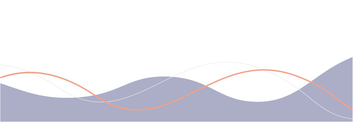 Aesthetic Wave Border Vector Illustration