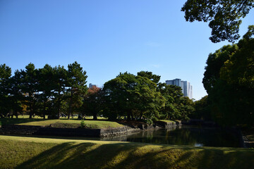 美しい景色が広がる浜離宮庭園