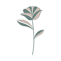 Green Beige Minimalist Beauty Flower 3