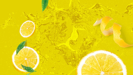 lemon slices background