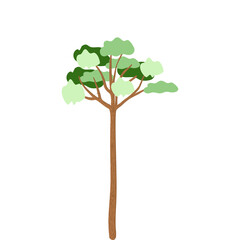 Obraz premium tree flat universal scenery collection set