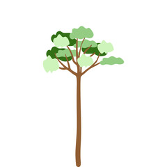 Fototapeta premium tree flat universal scenery collection set