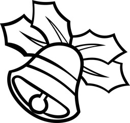 Isolated Christmas Bell Illustration