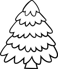 Decorated christmas trees Illustration
