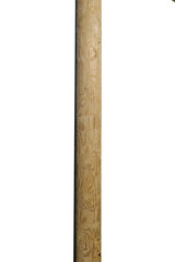 wooden pole isolated on white background - obrazy, fototapety, plakaty