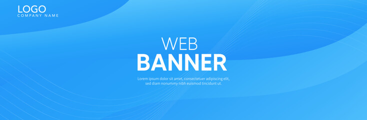 Abstract blue background, Blue banner, Gradient banner