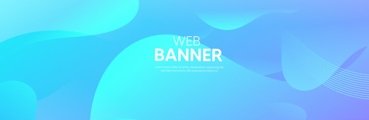 Abstract blue background with waves, Abstract blue background, Blue banner