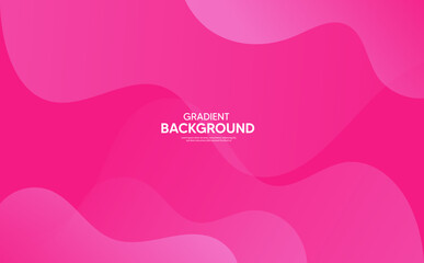 Abstract Pink background with waves, Pink banner, Pink gradient