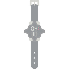 digital watch wristwatch black rubber strap