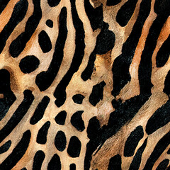 seamless tiger, leopard skin pattern