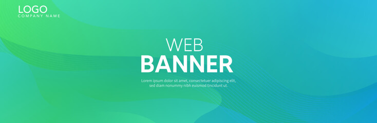 Abstract green background, Green banner