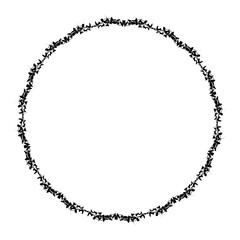 Floral oval frames. Botanical wreath design. Vector isolated illustrations.