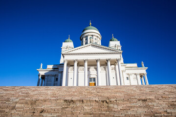 The impressive Helsinki Cathedral in Helsinki, Finland