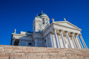 Fototapeta na wymiar The famous Helsinki Cathedral in Helsinki, Finland