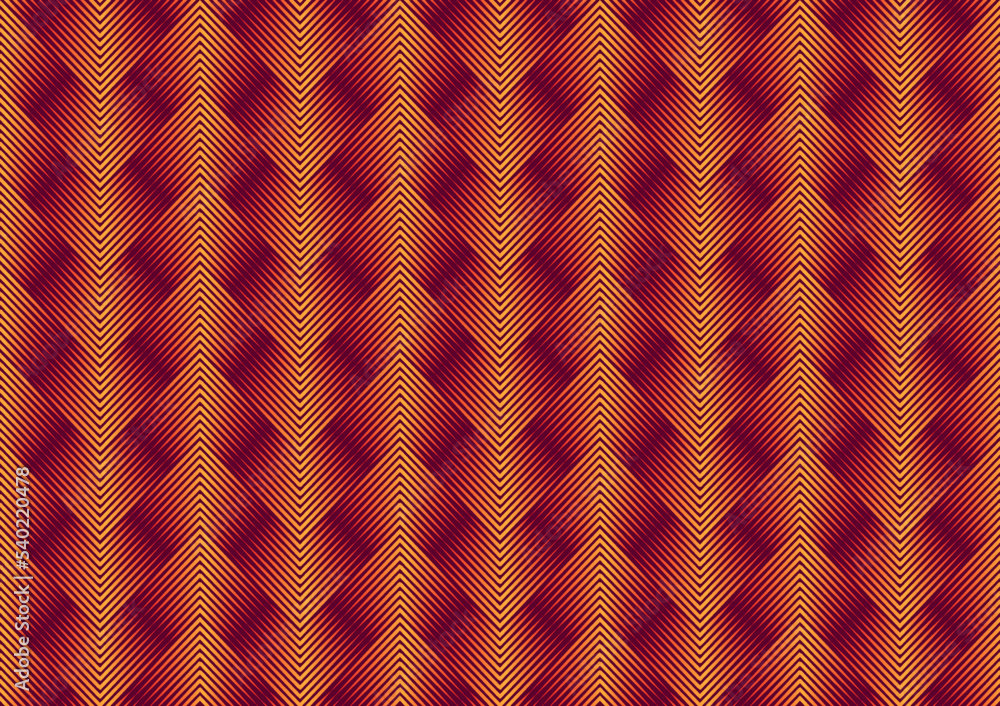 Poster a zigzag pattern created from geometric shapes. shiny red gold looks elegant vertically against the 
