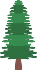 Watercolor Winter Pine Tree
