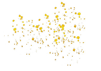 Golden splashes on transparent back ground, gold flakes, drop clipart clip art