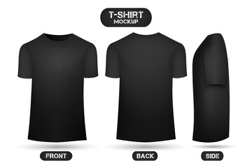 plain black t-shirt mockup template