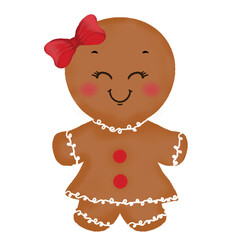 Cute Christmas Ginger Bread  boy and girl