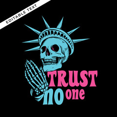 the praying skull vector illustration