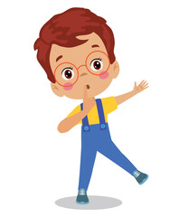 cute little boy making a hush sign