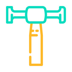 planishing hammer color icon vector. planishing hammer sign. isolated symbol illustration