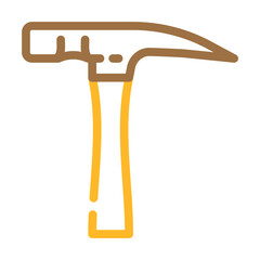 brick hammer color icon vector. brick hammer sign. isolated symbol illustration