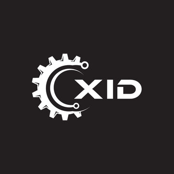 XID letter technology logo design on black background. XID creative initials letter IT logo concept. XID setting shape design.
