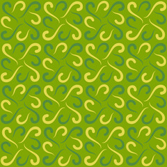 Seamless tile pattern in traditional style. Simple abstract spiral shapes. Flat vector graphics.