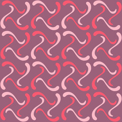 Seamless tile pattern in traditional style. Simple abstract spiral shapes. Flat vector graphics.