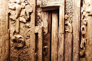  wooden Old vintage medieval doors, medieval houses door texture background